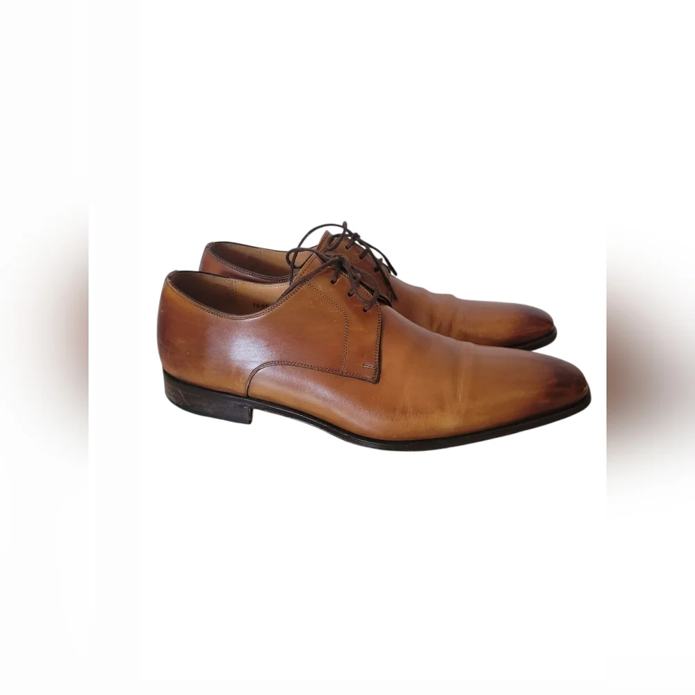 MAGNANNI Ombre Brown Leather Dress Shoes Made Spain 10M